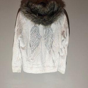 Victoria Secret Zipup with fur good